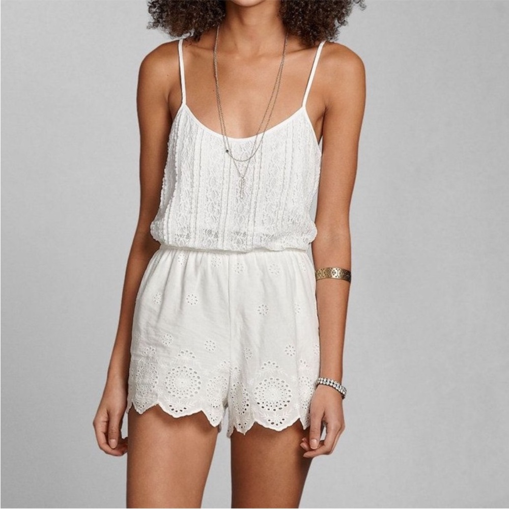 Abercrombie & Fitch White Lace Romper